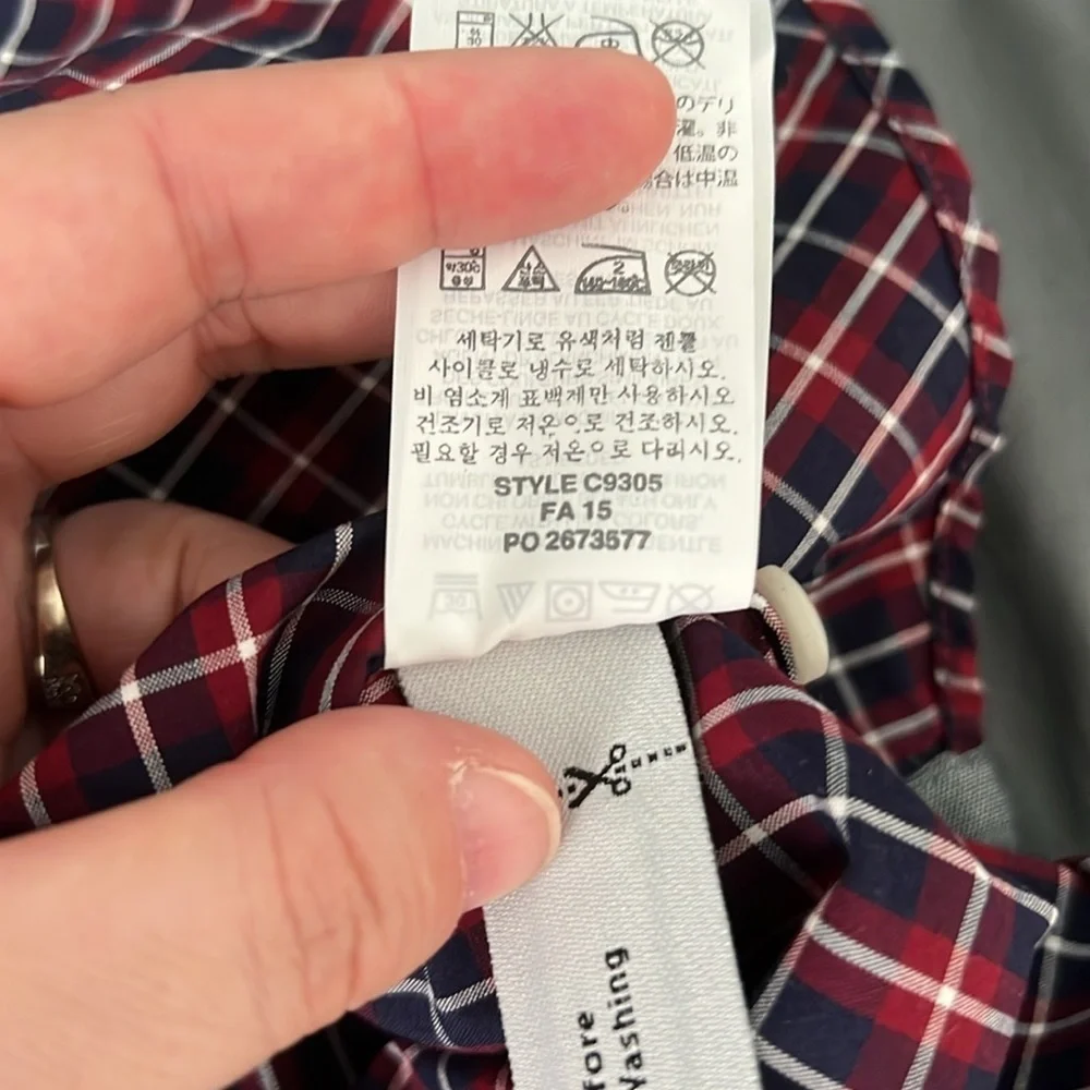 JCrew Classic Fit Button Down Shirt Plaid Size Medium